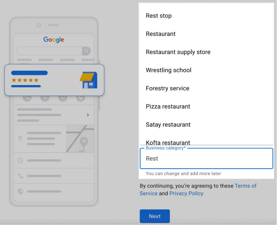 Choose the right category to match your Google Business Profile to relevant queries.