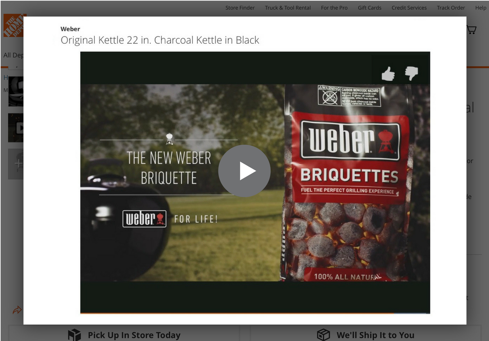 Example of video product content